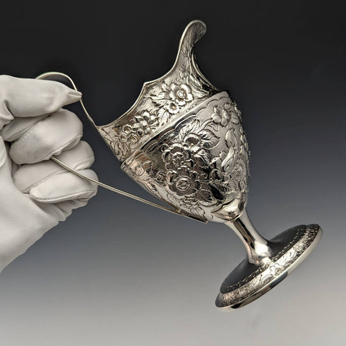 1797年 英国アンティーク ジョージアン 純銀製 クリームジャグ 191g